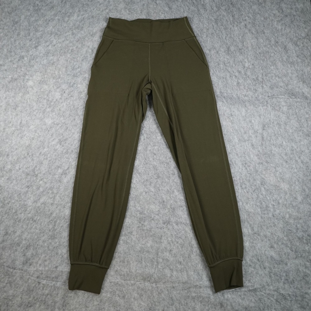 Lululemon Pant Women 4 Olive Green Align Jogger High Rise Pockets Athleisure 28"